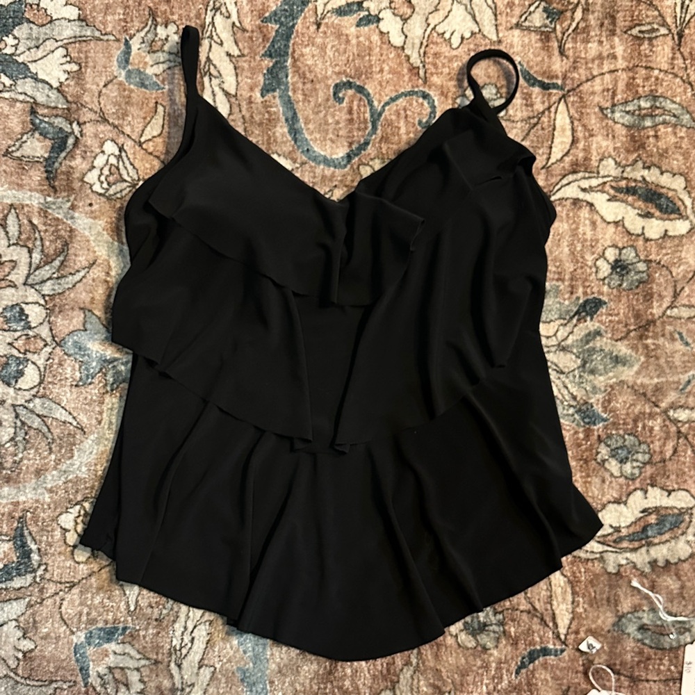 Layered Ruffle Tankini Top